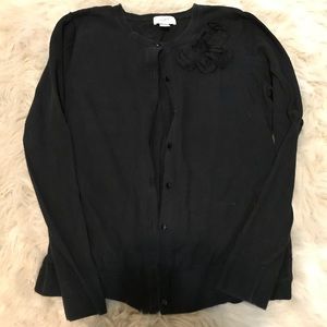 LOFT black button front lightweight cardigan M